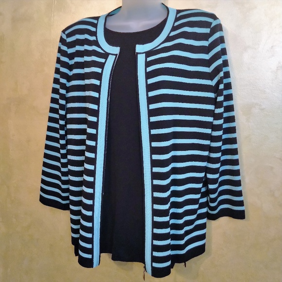 Misook Sweaters - Misook Beautiful Zip Front Jacket Like New L